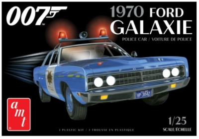 James Bond 1970 Ford Galaxie Police Car 1:25 - AMT