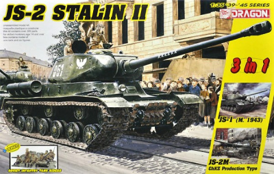 JS-2 Stalin II + Soviet Infantry Tank Riders (3 in 1) 1:35 - Dragon