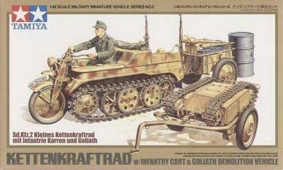 Kettenkraftrad w/Cart+Goliath 1/48 - Tamiya