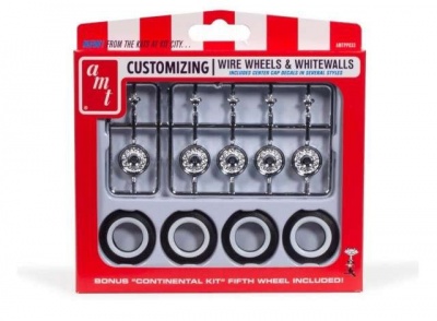 KH Wire Wheels & Tires Parts pack 1/25 - AMT