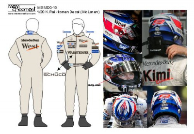 Kimi Raikkonen Decal (McLaren) 1/20 - MSM Creation