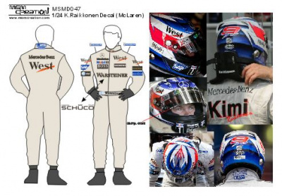 Kimi Raikkonen Decal (McLaren) 1/24 - MSM Creation