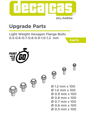 Light Weight Hexagonal flange bolt 0.5 - 1.2 mm - Decalcas