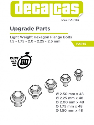 Light Weight Hexagonal flange bolt 1.5 - 2.5 mm - Decalcas