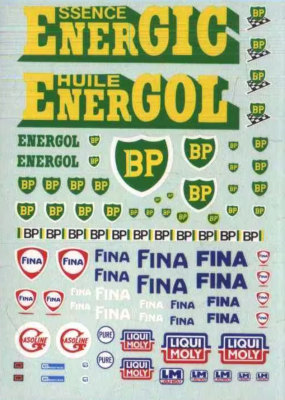 Logos: BP, Energol, Fina, Pure, Gasoline, Liquid Moly 1/43 - Interdecal
