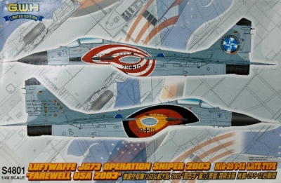 Luftwaffe JG 73 Operation Sniper 2003 MiG-29 9-12 Late Type "Farewell USA 2003" (1:48) - Great Wall Hobby