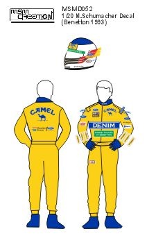 M.Schumacher Decal (Benetton 93) 1/20 - MSM Creation