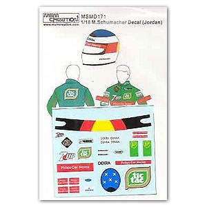 M.Schumacher Decal (Jordan 1991) 1/18 - MSM Creation