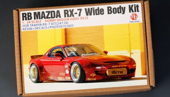 RB Mazda RX-7  Wide Body Kit For Tamiya RX-7 Kit 24116  (Resin+PE+Metal parts +Decals)(HD03-0512) - Hobby Design