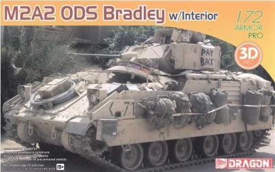 M2A2 ODS BRADLEY w/INTERIOR (1:72) Model Kit tank 7414 - Dragon