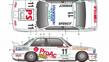 BMW M3 E30 Macau 1993 ProAc Winner - SKDecals