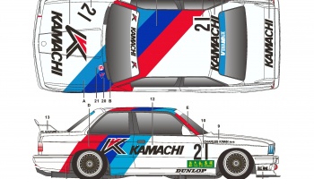 SLEVA 31%(130,-Kč) DISCOUNT- BMW M3 E30 Macau 1991 1/24 - SKDecals