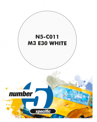 M3 E30 White  Paint for Airbrush 30 ml - Number 5