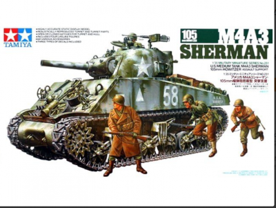 M4A3 Sherman 105mm Howitzer (1:35) - Tamiya