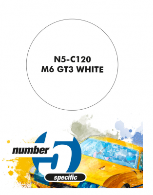 M6 GT3 White  Paint for Airbrush 30 ml - Number 5