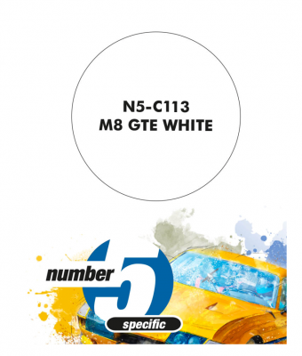 M8 GTE White  Paint for Airbrush 30 ml - Number 5