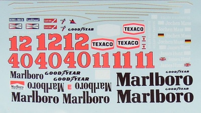 McLaren M23 1976 Conversion Decal 1/12 - MSM Creation