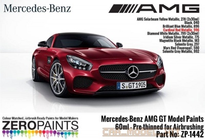 Mercedes-AMG GT Paints 60ml Cardinal Red Metallic - Zero Paints