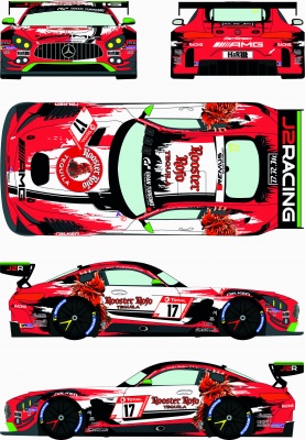 Mercedes AMG GT3 #17 ADAC Total 24h of Nurburgring - Racing Decals 43