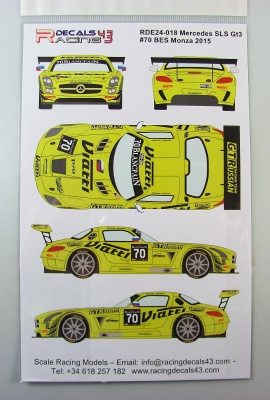 Mercedes SLS GT3 #70 BES Monza 2015 - Racing Decals 43