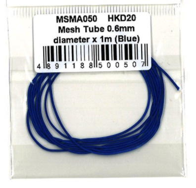 Mesh Tube 0.6mm diameter x 1m (Blue) - MSM Creation