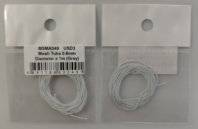 Mesh Tube 0.6mm diameter x 1m (Gray) - MSM Creation