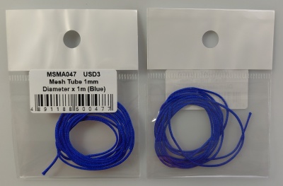 Mesh Tube 1mm diameter x 1m (Blue) - MSM Creation