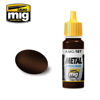 METALLIC Jet Exhaust Burnt Iron Metal Acrylics  (17 ml) - AMMO Mig