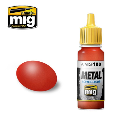 METALLIC Red Metal Acrylics  (17 ml) - AMMO MIg