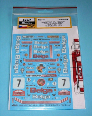 Metro 6R4 - BELGA - Rally Ypres 1986 - Duez / Lux 1/24 - REJI MODEL