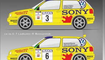 VW Golf MK3 Kit Car Manx International Rally 1997 #3 McRae, #6 Laukkanen - MF-Zone