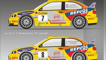 Seat Cordoba EVO II WRC Rally Monte Carlo 2000 #7 Auriol, #8 Gardemeister - MF-Zone