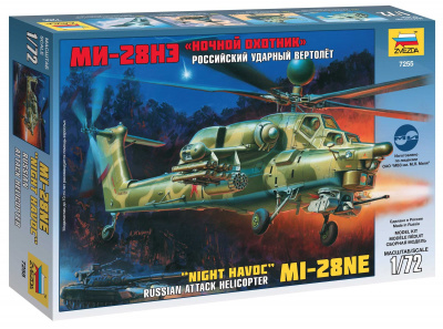 MIL MI-28N Russian Helicopter (1:72) Model Kit 7255 - Zvezda