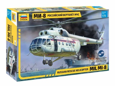 MIL Mi-8 Rescue Helicopter (1:72) Model Kit 7254 - Zvezda