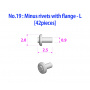 Minus rivets with flange-L [42 pieces] 1/24 - Model Factory Hiro