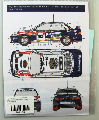 Mitsubishi Lancer EVO III Rothmans #10,11 New Zealand 95 - Decalpool