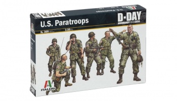 SLEVA 66,-Kč 28%DISCOUNT - Model Kit figurky 0309 - U.S. PARATROOPS (1:35) – Italeri