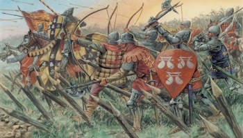 Model Kit figurky 6027 - ENGLISH KNIGHTS AND ARCHERS (100 YEARS WAR) (1:72) - Italeri