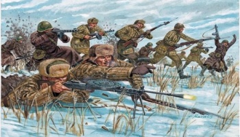 Model Kit figurky 6069 - WWII -RUSSIAN INFANTRY (WINTER UNIF) (1:72) - Italeri