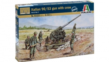 Model Kit figurky 6122 - ITALIAN 90/53 GUN with CREW (1:72) - Italeri