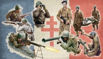 Model Kit figurky 6189 - WWII - Free French Infantry (1:72) - Italeri