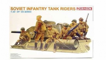 Model Kit figurky 6197 - SOVIET INFANTRY TANK RIDERS (1:35) - Dragon