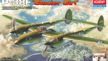 Model Kit letadlo - P-38F LIGHTNING GLACIER GIRL (1:48) - Academy