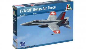 Model Kit letadlo 1385 – F/A 18 SWISS AIR FORCE (1:72) - Italeri