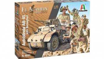 Model Kit military 6591 - AB 41 with Bersaglieri Italian Infantry (1:35) - Italeri