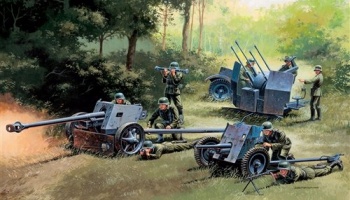 Model Kit military 7026 - GERMAN GUNS SET: PAK35-PAK40-FLAK38 (1:72) - Italeri