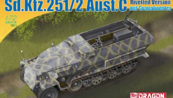 Model Kit military 7308 - Sd.Kfz.251/2 Ausf.C Rivetted Version mit Granatwerfer (1:72) - Dragon