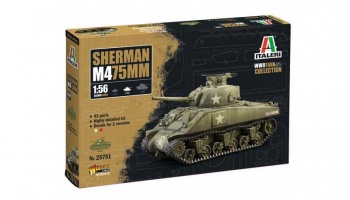 Model Kit tank 25751 - M4 Sherman 75mm (1:56) - Italeri