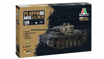 Model Kit tank 25757 - Pz. Kpfw. III Ausf. J//L/M/N (1:56) - Italeri