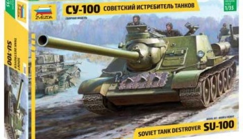 Model Kit tank 3688 - Soviet S.P.Gun SU-100 (new molds) (1:35) - Zvezda